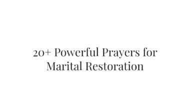 20+ Powerful Prayers for Marital Restoration