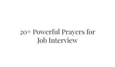20+ Powerful Prayers for Job Interview