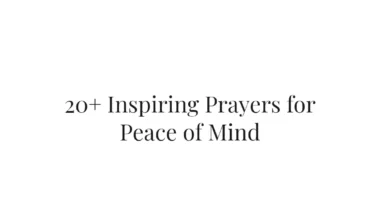 20+ Inspiring Prayers for Peace of Mind