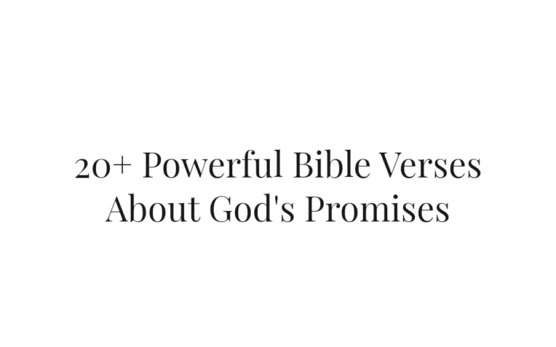 20+ Powerful Bible Verses About God's Promises