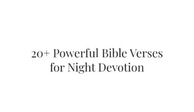 20+ Powerful Bible Verses for Night Devotion